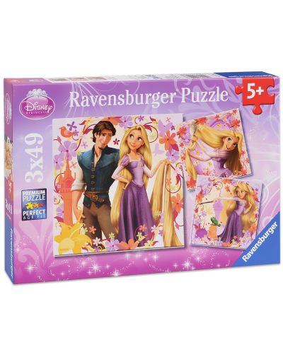 Пъзел Ravensburger от 3 x 49 части - Рапунцел