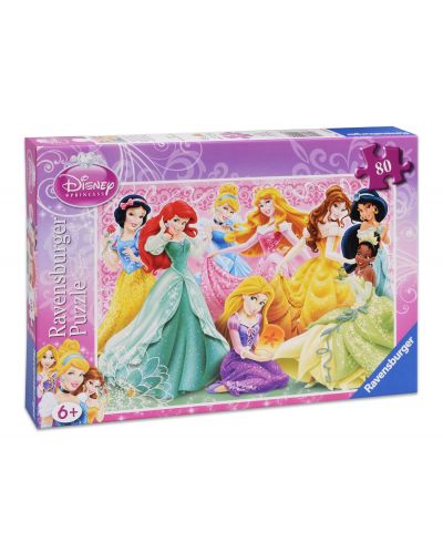Пъзел Ravensburger от 80 части - Дисни принцеси