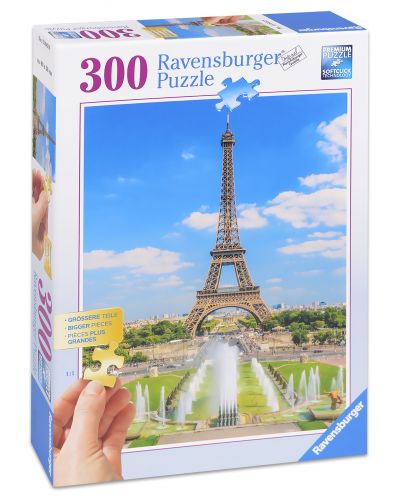 Пъзел Ravensburger от 300 части - Айфеловата кула - панорамен изглед - 1