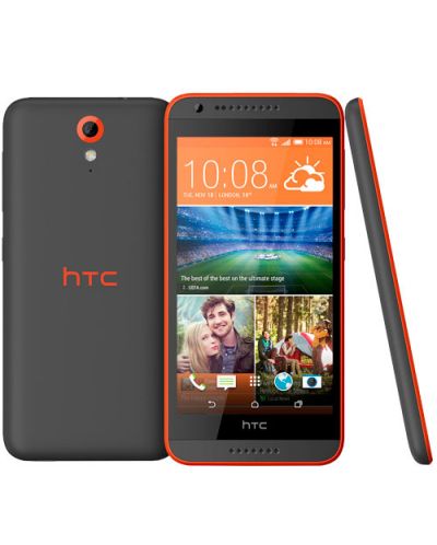 HTC Desire 620 Matte Grey/Orange trim/5.0&quot; HD/Cortex-A7 Quad-Core 1.2GHz/8GB/1GB/Cam. Front 5.0 MP/Main 8.0 MP/Li-Ion 2100 mAh/4G/Android v4.4.2 (KitKat)/160 gr.