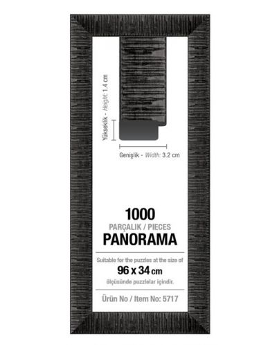 Рамка за панорамен пъзел Art Puzzle - Черна, за 1000 части - 1