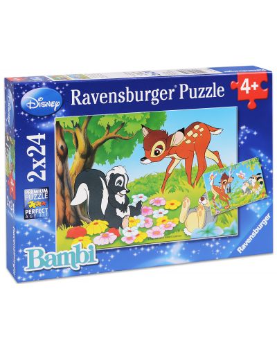 Пъзел Ravensburger от 2 x 24 части - Бамби