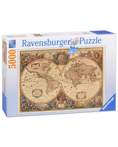 Пъзел Ravensburger от 5000 части - Карта на стария свят - 1