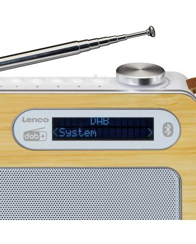 Радио Lenco - PDR-040 BAMBOO, кафяво/бяло - 3