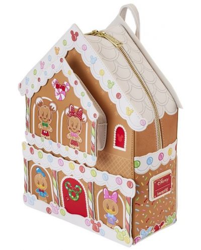Раница Loungefly Disney: Mickey and Friends - Gingerbread House Mini - 3