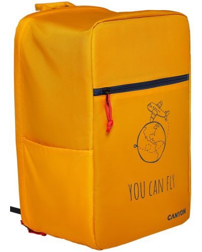 Раница за лаптоп Canyon - CSZ-03 Cabin Size, 15.6", 20l, жълта - 2