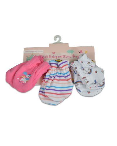 Ръкавици за новородено Cangaroo - Kay, 3 чифта, розови - 2