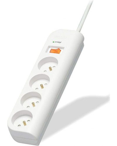 Разклонител Belkin - F9E400fr1M, 4 гнезда, бял - 1