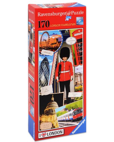 Панорамен пъзел Ravensburger от 170 части - Лондонски гвардеец