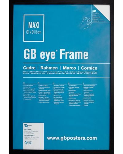 Рамка за плакат GB eye - 61 х 91.5 cm, черна - 1