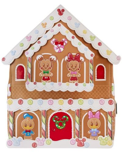 Раница Loungefly Disney: Mickey and Friends - Gingerbread House Mini - 1