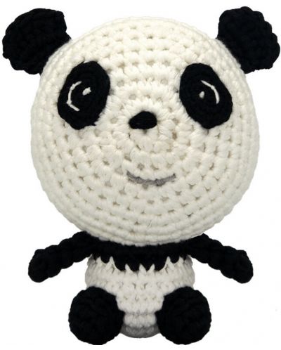 Ръчно плетена играчка Wild Planet - Панда, 12 cm - 1