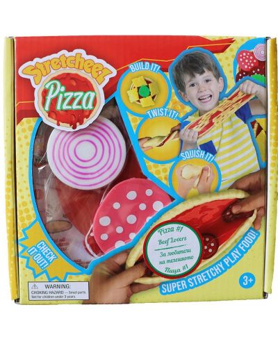 Разтеглива играчка Stretcheez Pizza, скариди и босилек - 1