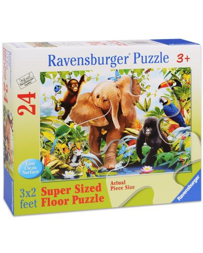 Пъзел Ravensburger от 24 части - Млади животни в джунглата