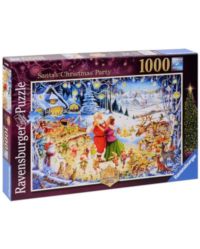 Пъзел Ravensburger от 1000 части - Партито на Дядо Коледа