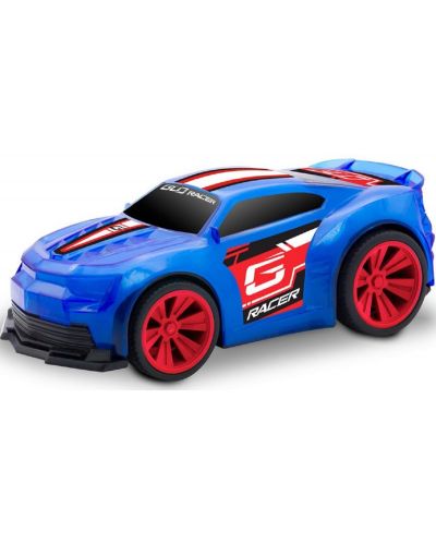Радиоуправляема кола Kidztech - Glo Racer, със смяна на цвета и звука ...