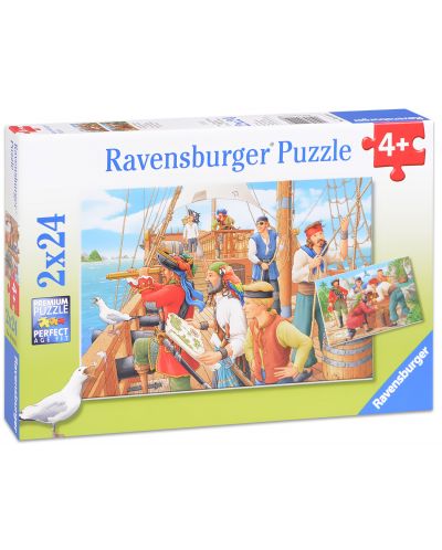 Пъзели Ravensburger два с по 24 части - Пирати - 1