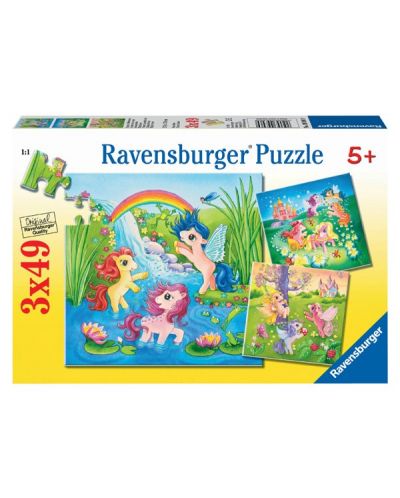 Пъзел Ravensburger от 3 x 49 части - Понита