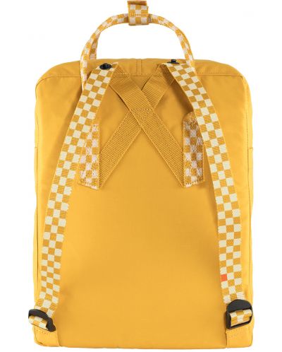 Раница Fjallraven - Kanken Ochre-Chess Pattern, 16l, жълта - 3