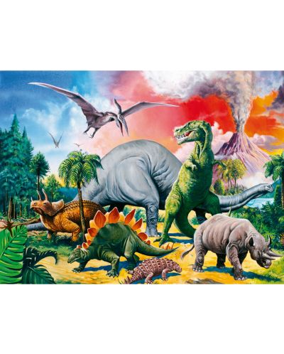 Пъзел Ravensburger от 100 макси части - С динозаврите - 2