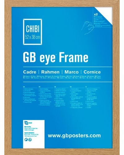 Рамка за мини плакат GB eye - 52 x 38 cm, дъб - 1
