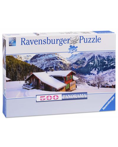 Пъзел Ravensburger 500 части - Къща в Алпите - 1