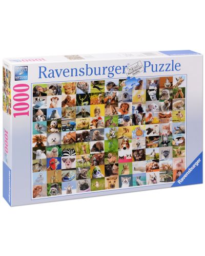 Пъзел Ravensburger от 1000 части - 99 животни