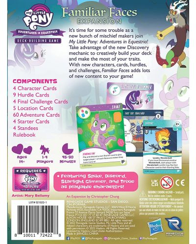 Разширение за настолна игра My Little Pony: Adventures in Equestria - Familiar Faces - 2