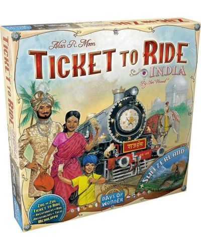 Разширение за настолна игра Ticket to Ride - India - 1