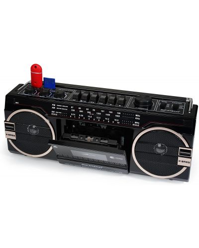 Радиокасетофон Ricatech - PR1980 Ghettoblaster, черен - 4