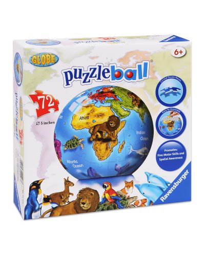 3D Пъзел Ravensburger от 72 части - Глобус