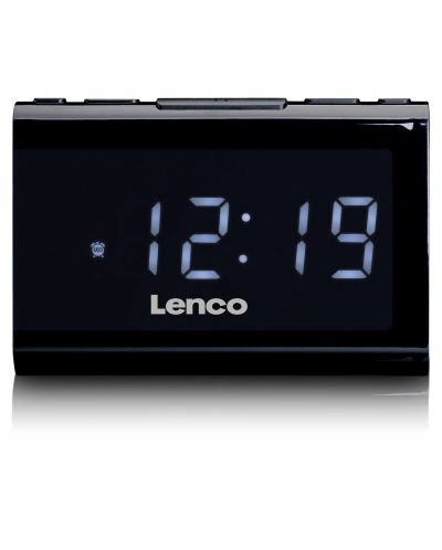 Радио колонка с часовник Lenco - CR-525BK, черна - 1