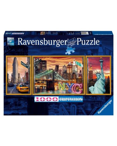 Панорамен пъзел Ravensburger от 1000 части - Ню Йорк
