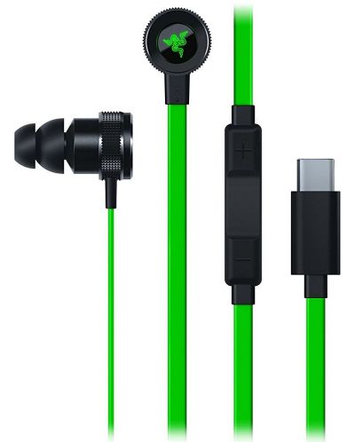 Слушалки Razer - Hammerhead, черни/зелени