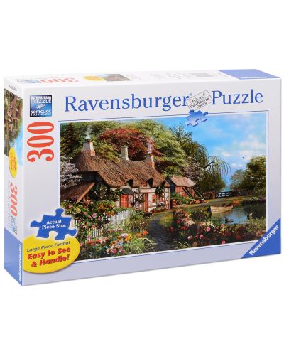 Пъзел Ravensburger от 300 XXL части - Къщичка на езерото