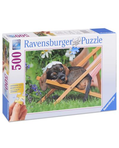 Пъзел Ravensburger от 500 части - Сладко кученце - 1