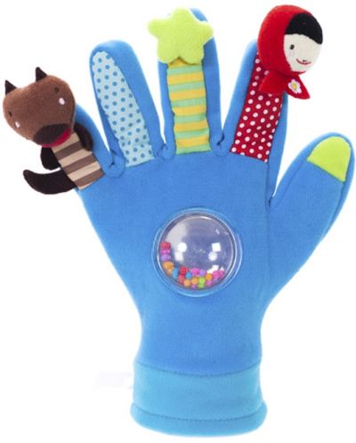 Ръкавица с кукли Eurekakids, синя - 1
