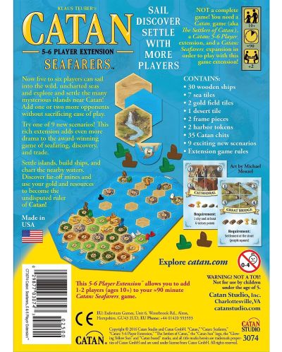 Разширение за настолна игра Catan: Seafarers – 5-6 Player Extension - 2