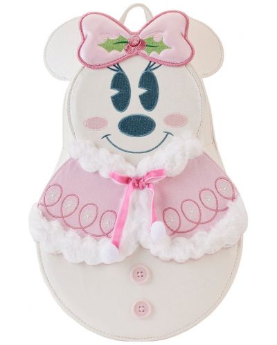 Раница Loungefly Disney: Minnie Mouse - Pastel Figural Snowman - 1