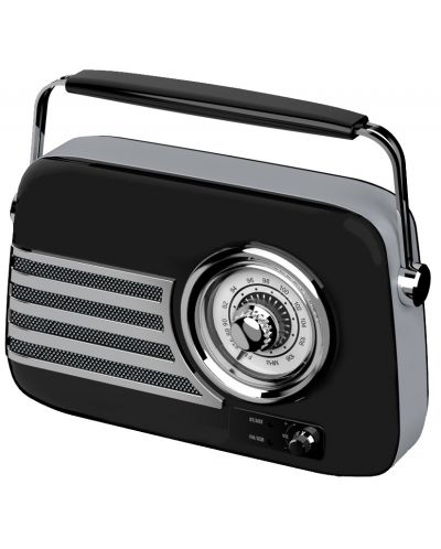 Радио Diva - Retro Box BT 8500, черно/сребристо - 2