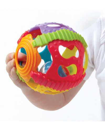 Разноцветна топка дрънкалка Playgro - Shake Rattle and Roll Ball - 2