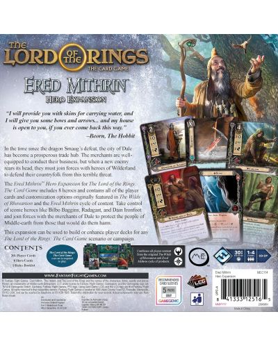 Разширение за настолна игра The Lord of the Rings: The Card Game - Ered Mithrin Hero Expansion - 2