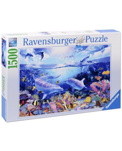 Пъзел Ravensburger от 1500 части - Делфини в морето
