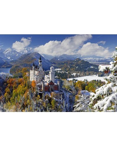 Пъзел Ravensburger от 3000 части - Замъкът Нойшванщайн през зимата - 2