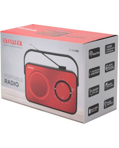 Радио Aiwa - R-190RD, червено - 4