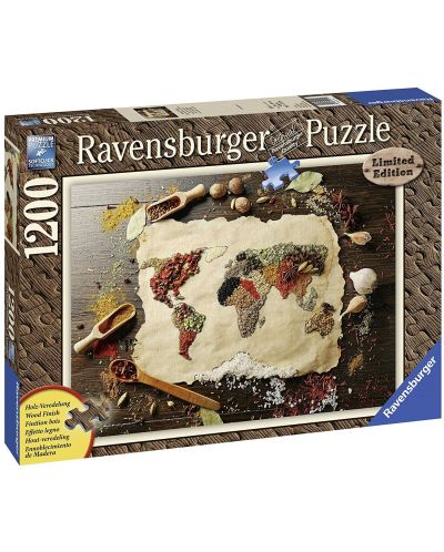 Пъзел Ravensburger от 1200 части - Пикантна карта на света