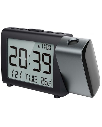 Часовник с аларма Xmart - AC-50P, черен/сребрист - 3