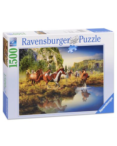 Пъзел Ravensburger от 1500 части - Диви коне