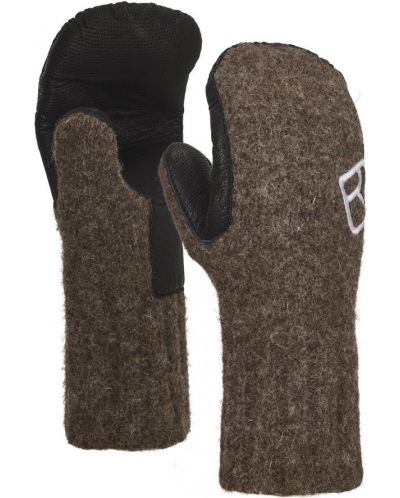 Ръкавици Ortovox - Swisswool Classic Mitten Leather, кафяви - 1