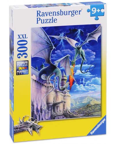 Пъзел Ravensburger от 300 XXL части - Огнедишащи дракони